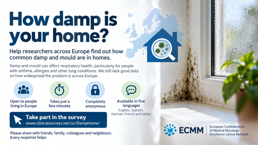 European citizen science survey investigating damp and mould in homes, supported by the ECMM Excellence Centre network.